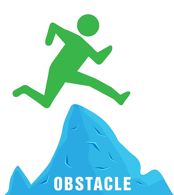 man jumping obstacle
