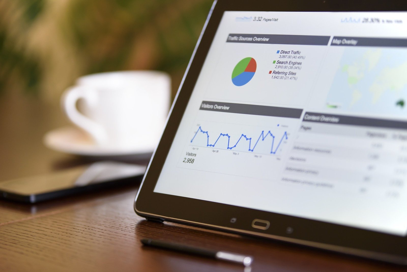 tablet and data statistic